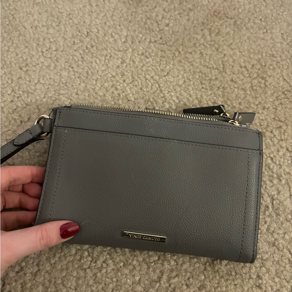 Vince Camuto Gray Wristlet Wallet